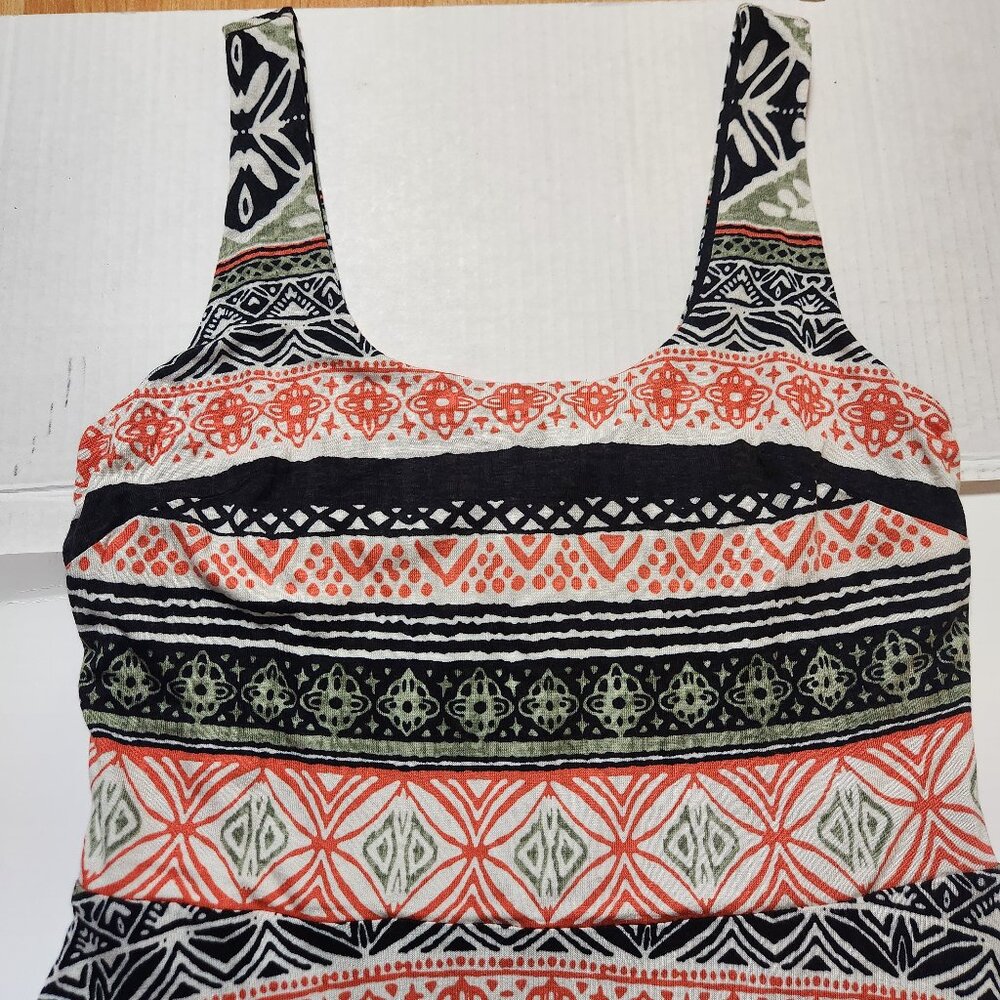 NWT LOFT Petite 2 Sleeveless Fit & Flare Dress Geometric Lined Summer - Picture 3 of 13